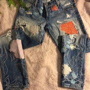 True Religion Embroidered Jeans